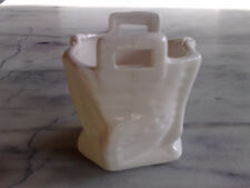 Keramik Tischvase klein weiß Handarbeit