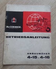 IHC Anbaumähwerk 4-15 und 4-16 (323 423 523 624) Betriebsanleitung
