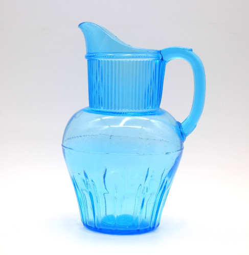 Blauer glaskrug pressglas - blauer,