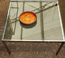 Vintage Couchtisch Tisch Glastisch Chrom 70er Mid Century Loft 1.00 x 1.00m 