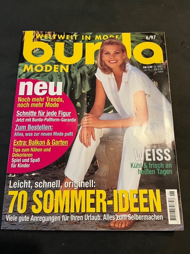 Burda moden heft - juni, 1997