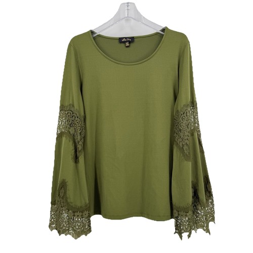 Melissa paige knit top lace - top,
