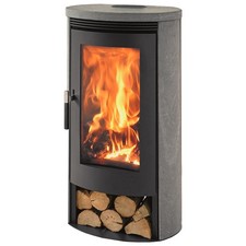 Panadero Kaminofen Bilbao Speckstein Speicherofen Stein große Tür 8kw Holzofen