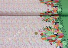 Papaya Club Border Hilco Bordüre rosa Baumwolljersey Bordürenstoff Kinder 25 cm