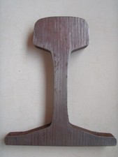 1 Stück Original-SCHIENENPROFIL (Vignolschiene); 2cm dick / 17,2cm hoch; 1.156g