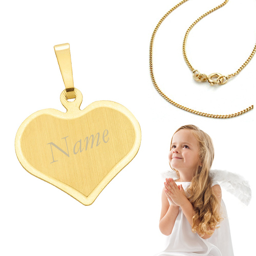 Echt gold 333 herz gravur - 333,