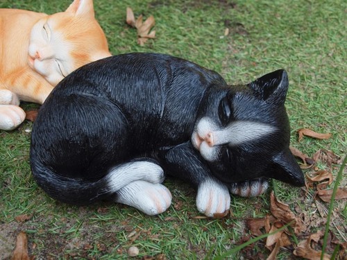 Katze deko figur schlafend - katze,