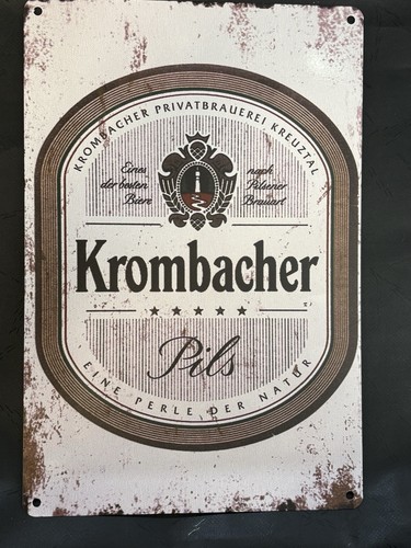 Krombacher blechschild pils - blechschild,