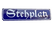 Original Antikes Deutsches Werbe Porzellan Stehplatz Selten