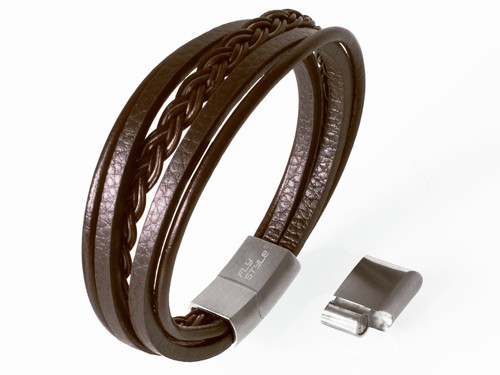 Leder armband herren - herren, braun