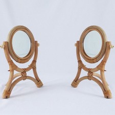 Rattanspiegel Schminkspiegel