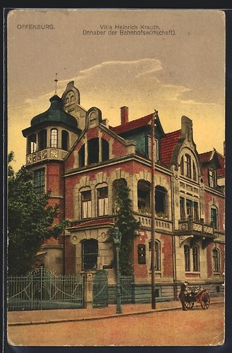 Ansichtskarte offenburg villa - ansichtskarte,