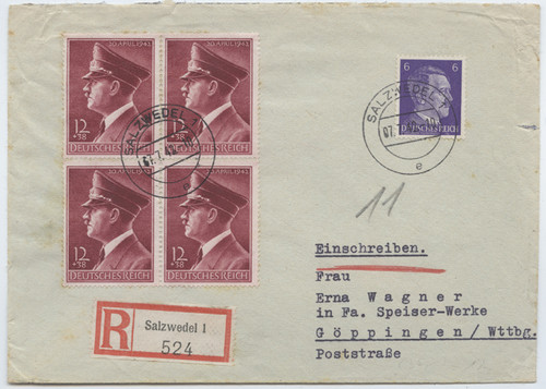 Deutsches reich 1942 brief - deutsches, e-brief