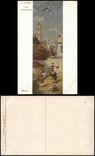 Ansichtskarte  C. SPITZWEG Der Klapperstorch, Künstlerkarte 1910