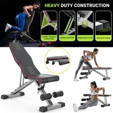 Verstellbare Hantelbank, Klappbar Trainingsbank für Home Gym Ganzkörpertraining