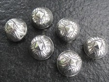 6 Knöpfe Silber 800
