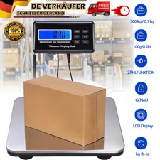 Plattformwaage Paketwaage Tierwaage Industriewaage Waage 0.1kg / 300kg DE...