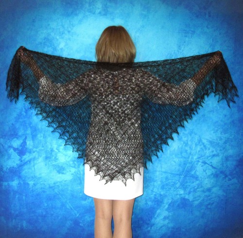 Gestrickter ziegenflaum schal - ziegenflaum,