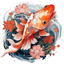 10x car sticker koi fish