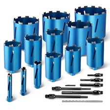 200mm Profi Diamantbohrkrone Turbo M22 Beton Kernbohrer Nass Trocken 26-202mm DE