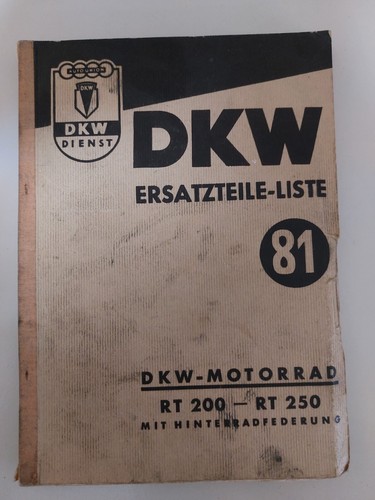 Ersatzteile liste dkw - 81, rt