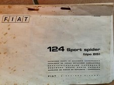 Ergänzungs Katalog Karosserie  Fiat 124 Sport Spider BS