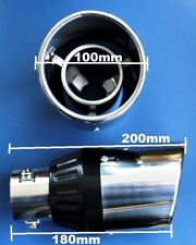 ENDROHR AUSPUFFBLENDE GROSS 100 100mm RUND ANSCHLUSS 55MM BIS 60MM