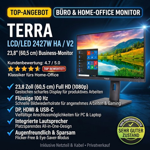 Terra lcd led 2427w black - lcd/led,