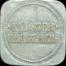 BIERMARKE: Pfand Marke. BRAUEREI KLOSTER KREUZBERG / BAYERN, BISCHOFSHEIM (RHÖN)