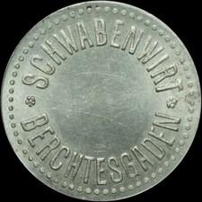 BIERMARKE: "Flaschen Pfand -.20". HOTEL SCHWABENWIRT BERCHTESGADEN / BAYERN.