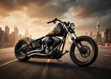 Motorrad Kunstdruck Biker