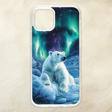 Handyhülle Eisbär Nordlichter Winter iPhone Samsung Motorola Pixel