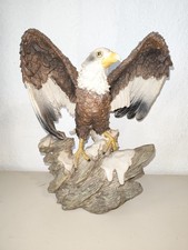 Resin Harz Adler Statue Figur Sitzend auf Ast Deko Schreibtisch Wohnung Büro