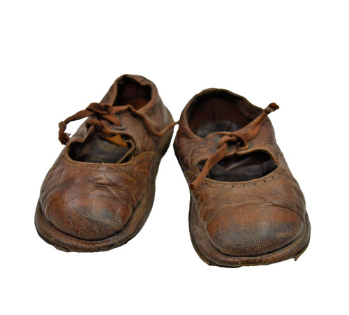 Sehr alte kinderschuhe leder - kinderschuhe,