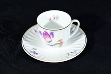 EPIAG Czechoslovakia Porzellan Moccatasse + Unterteller um 1930