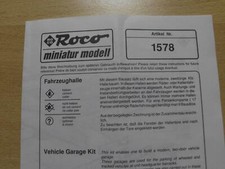 Roco 1578 Bauanleitung für Fahrzeughalle