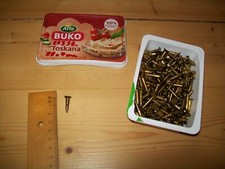 223 Stück Messing Schlitz Schrauben Senkkopf mit Loch für Abdeckkappe 20 x 4 mm