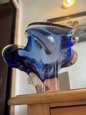 Große Alte Glas Vase 70er