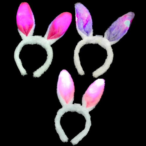 Led plüsch haarreif - led, "bunny"