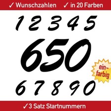 Startnummer Aufkleber Motorrad