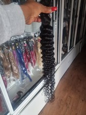 12A 32 ZOLL ROHES BRASILIANISCHES REINES MENSCHLICHES HAAR TIEFE WELLEN 1 KONVOLUT 100g NATÜRLICH 1B#