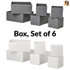 Neu Skubb 6er oder 1er Set Schublade Organizer Aufbewahrung Tuch Box Kleiderschrank weiß/grau