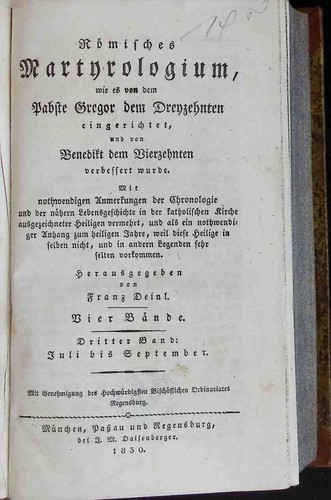 Römisches martyrologium wie - martyrologium,,
