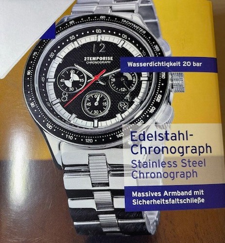 Edelstahl chronograph herren - edelstahl,