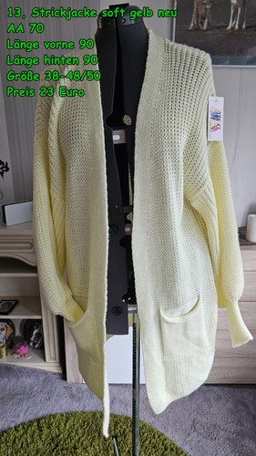 Strickjacke gelb - strickjacke, 38-50,gelb