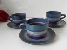 3 Kaffeetassen mit Untertassen Kupfermühle KMK Viola