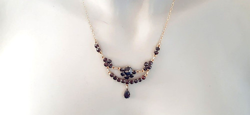 Vintage granat collier - vintage, °