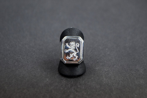 Großer wappenring silber 925 - silber,