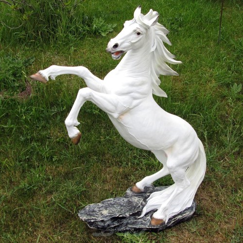 Steigendes pferd weiß deko - pferd,