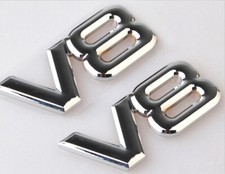 2pcs V8 Emblem aus Metall
